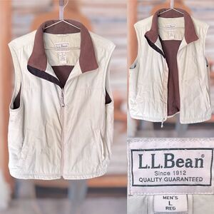 Vintage Y2K 2000s L.L. Bean Hunting Fishing Utility Fleece Lined Vest Size L